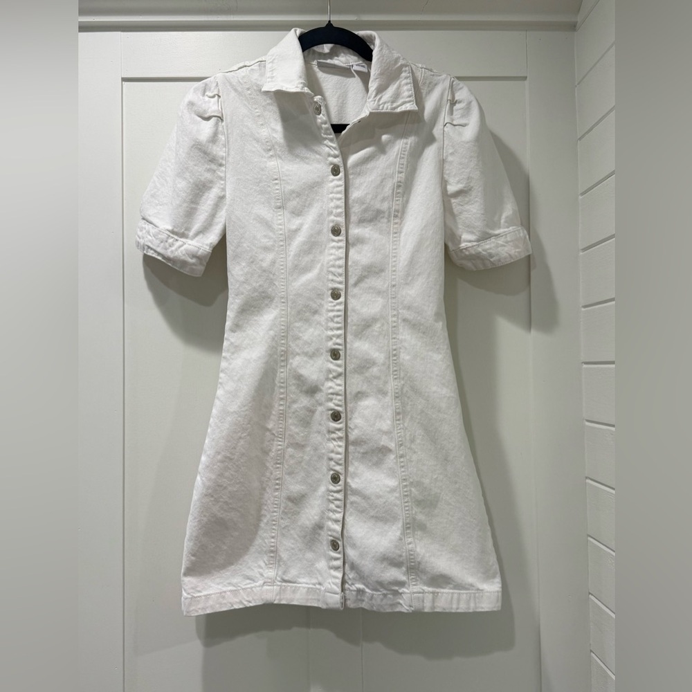 Sincerely Jules White Cotton‎ Jean  Dress